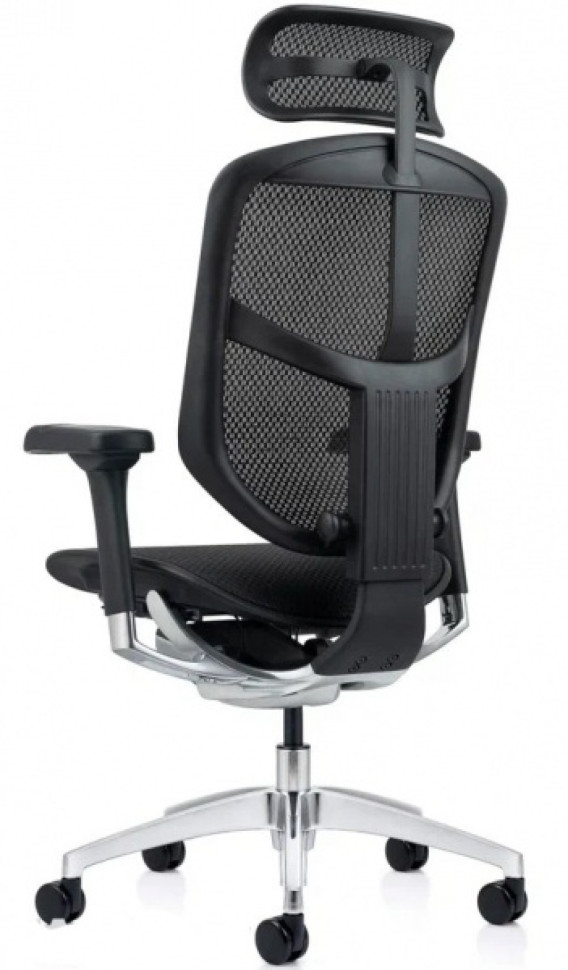 Кресло FALTO Enjoy Elite 2 ( чёрный каркас /сетка чёрный T-168-B1 /крестовина металл)