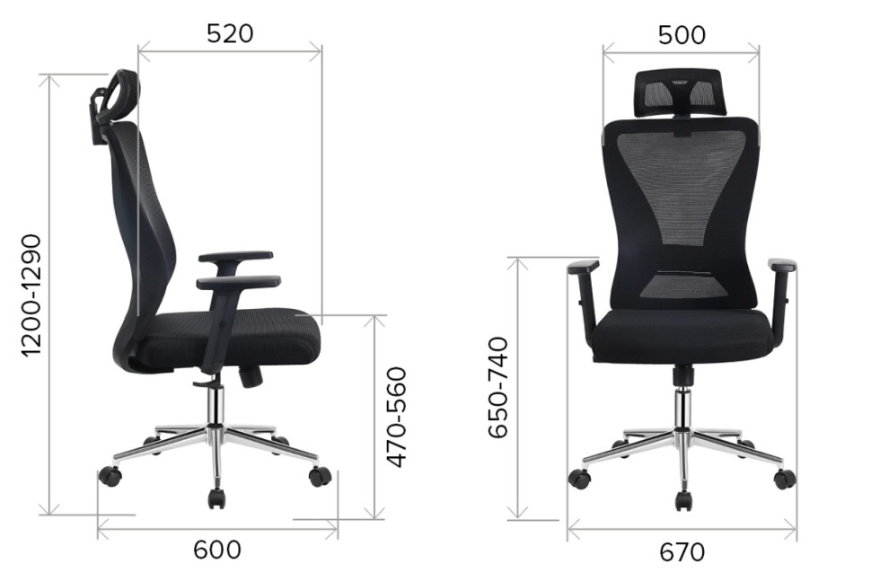 Кресло Everprof Joy Сетка Черный