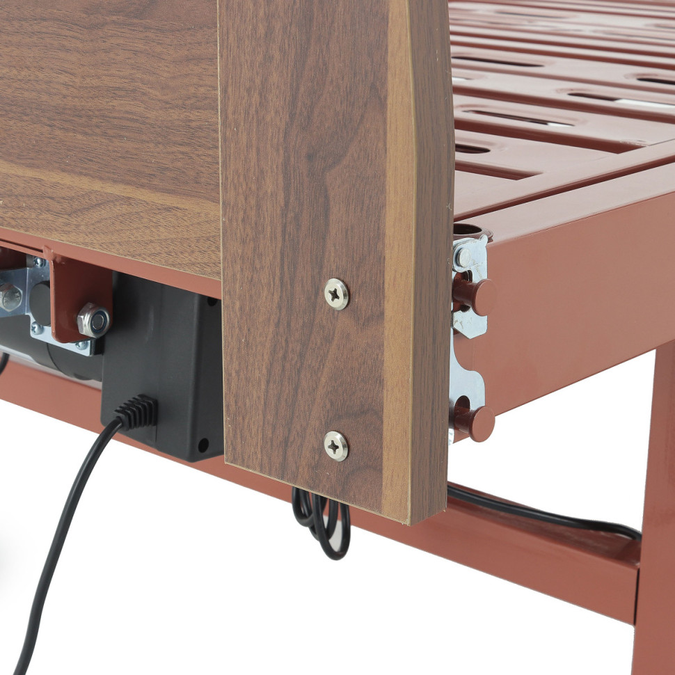 Кровать электрическая DB-7 (МЕ-2028Д-00) ЛДСП (коричневый) с матрасом