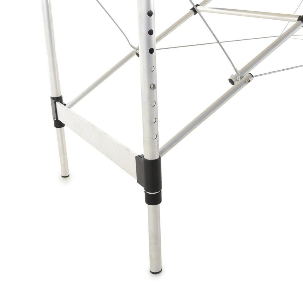 Массажный стол складной MED-MOS JFAL01A 3-х секционный, алюминиевая рама, белый-голубой