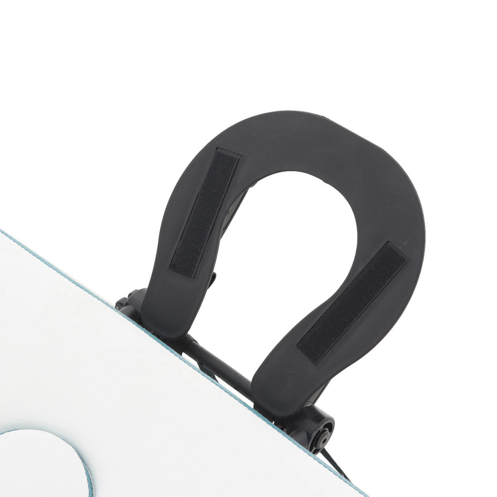 Массажный стол складной MED-MOS JFAL01A 3-х секционный, алюминиевая рама, белый-голубой