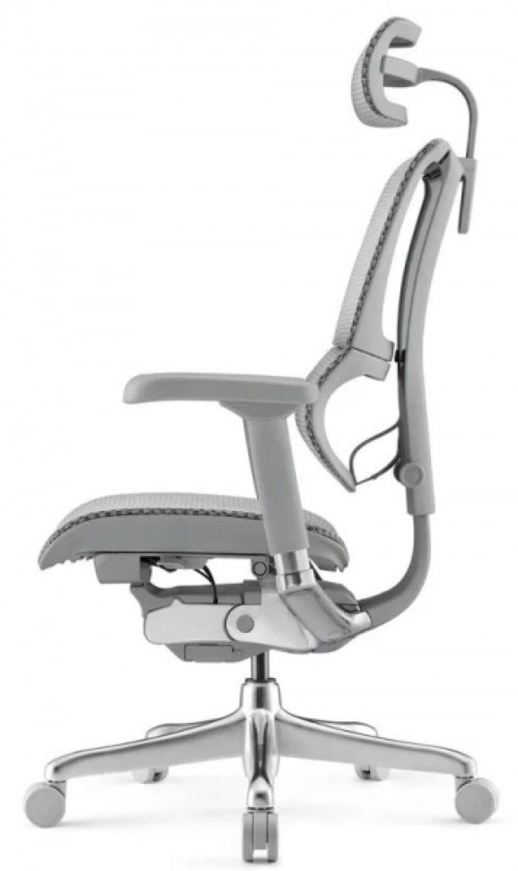 Кресло FALTO IOO-E2 ELITE( Серый каркас/сетка T-168-B2 Natural Mesh светло серый/крестовина металл)