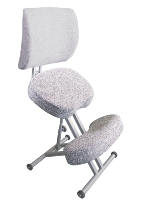 Стул коленный эргономичный &quot;ОЛИМП&quot; СК-2-2 цвет светло серый (корпус белого цвета)
