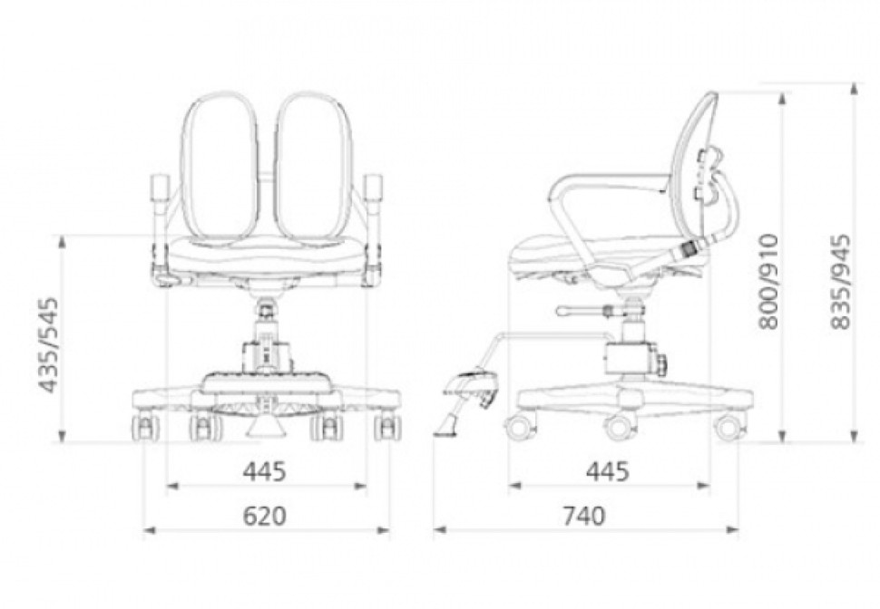 Детское эргономичное кресло Duorest Duokids DR-280DDS_DT, Цвет: розовый