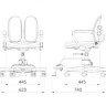 Детское эргономичное кресло Duorest Duokids DR-280DDS_DT, Цвет: розовый