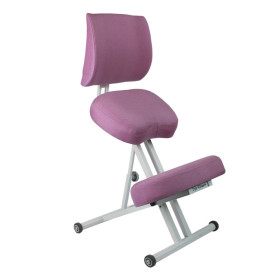Стул коленный эргономичный &quot;ОЛИМП&quot; СК-2-2 цвет розовый (корпус серого цвета)