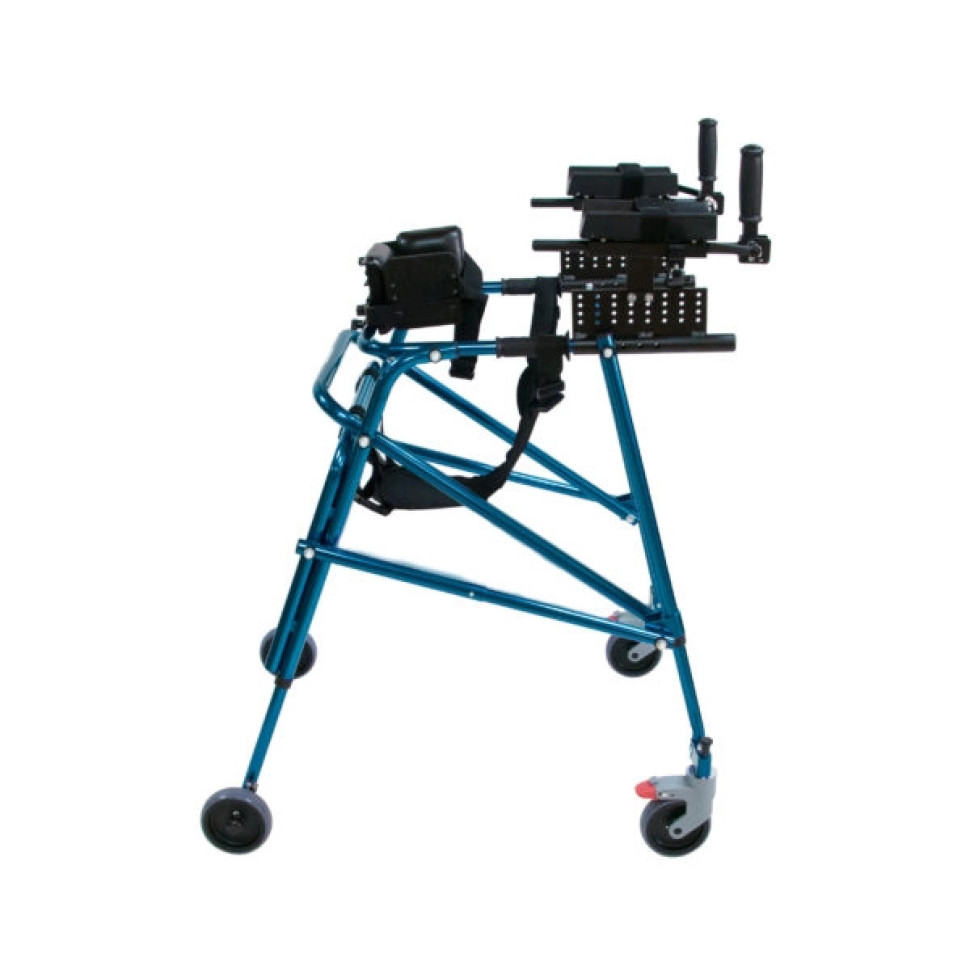 Ходунки для детей больных ДЦП с подлокотной опорой и фиксатором голеностопа Мега-933