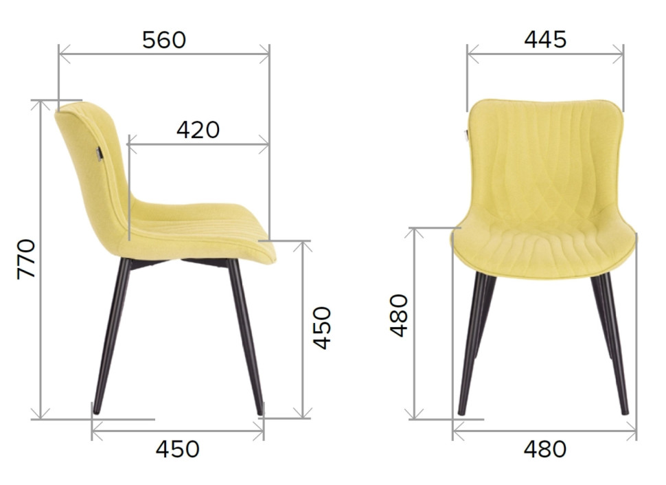 Стул обеденный Everprof Aqua Ткань Серый