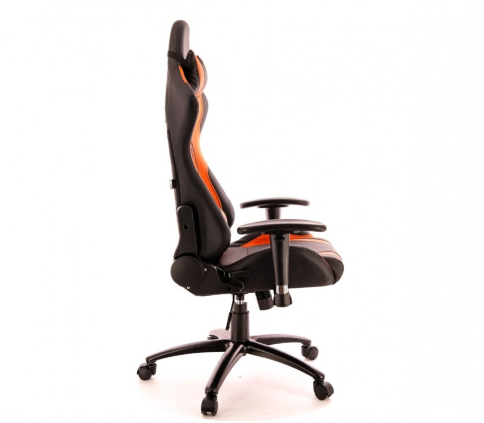 Кресло Everprof Lotus S2 Экокожа Черный/Оранж
