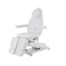 Педикюрное кресло электрическое MED-MOS ММКП-3 (КО-195DP) белый с ножной педалью и ПУ