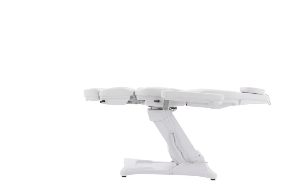 Педикюрное кресло электрическое MED-MOS ММКП-3 (КО-195DP) белый с ножной педалью и ПУ