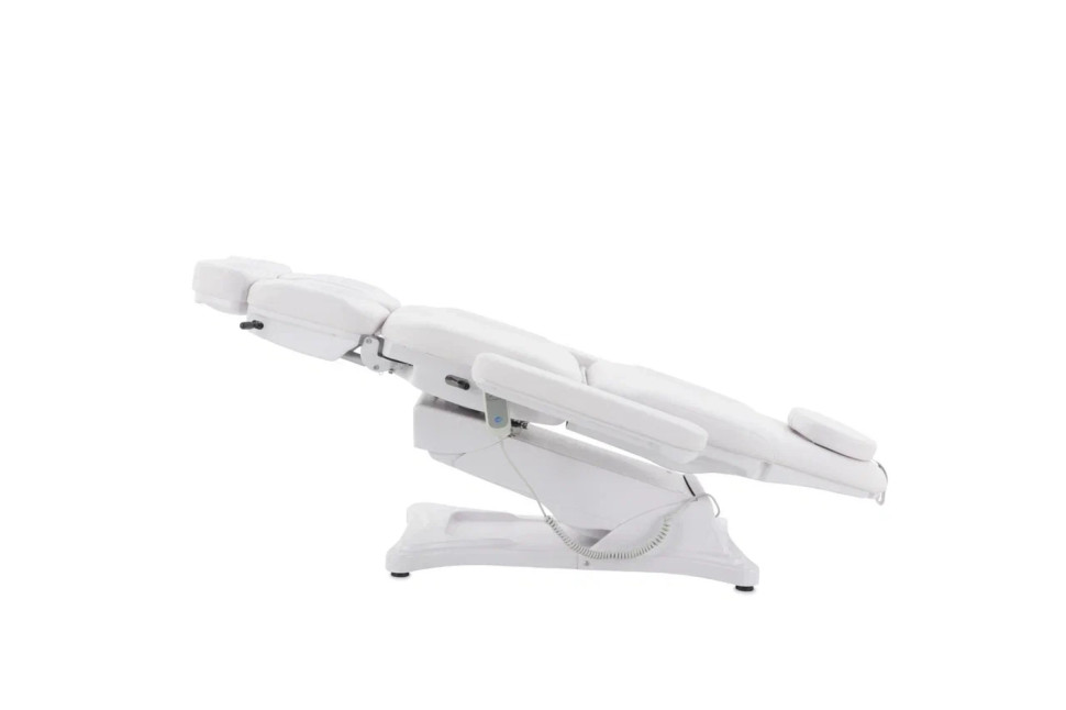 Педикюрное кресло электрическое MED-MOS ММКП-3 (КО-195DP) белый с ножной педалью и ПУ