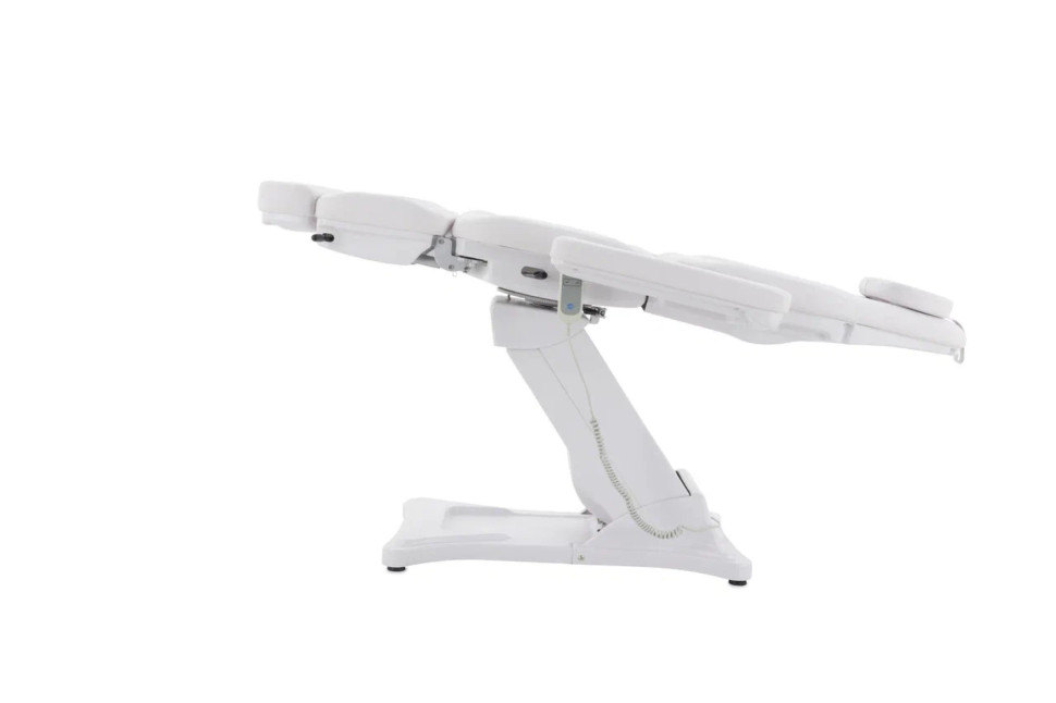 Педикюрное кресло электрическое MED-MOS ММКП-3 (КО-195DP) белый с ножной педалью и ПУ