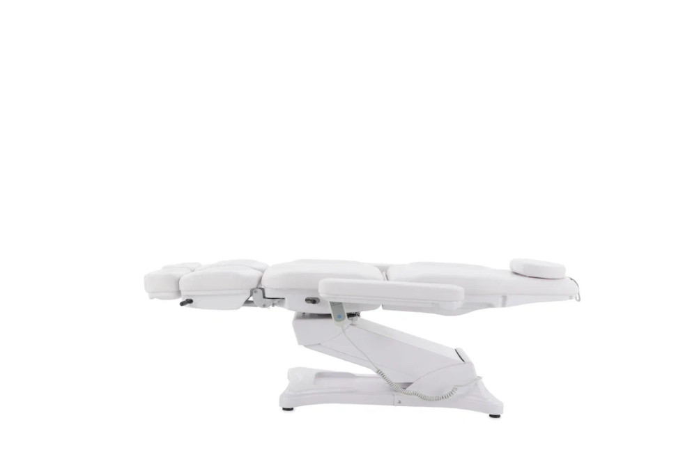 Педикюрное кресло электрическое MED-MOS ММКП-3 (КО-195DP) белый с ножной педалью и ПУ