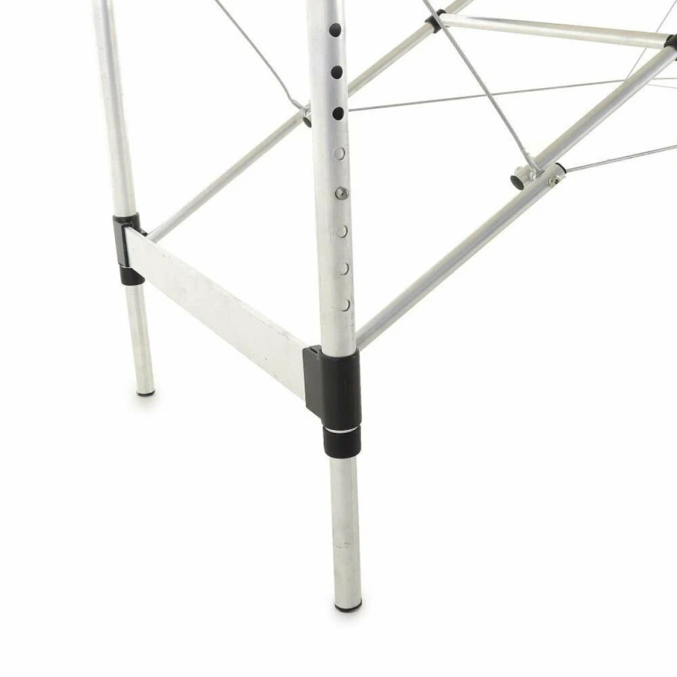 Стол массажный складной (переносной) алюминиевый JFAL01A 3-секционный кремовый/коричневый