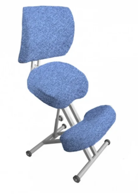 Стул коленный эргономичный &quot;ОЛИМП&quot; СК-2-2 цвет синий (корпус серого цвета)
