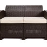 Rattan premium, диван двухместный, венге (2-х местная подушка)