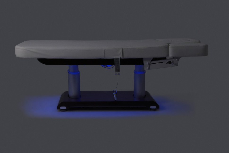 Массажный стол электрический MED-MOS ММКМ-2 (КО-159.1Д) белый, с подогревом ложа (S)