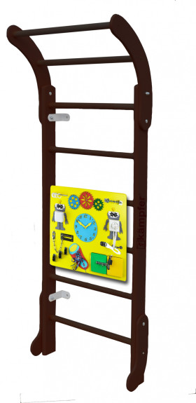 Шведская стенка Kampfer Baby Step Busyboard (№5 Шоколадный Бизиборд желтый)