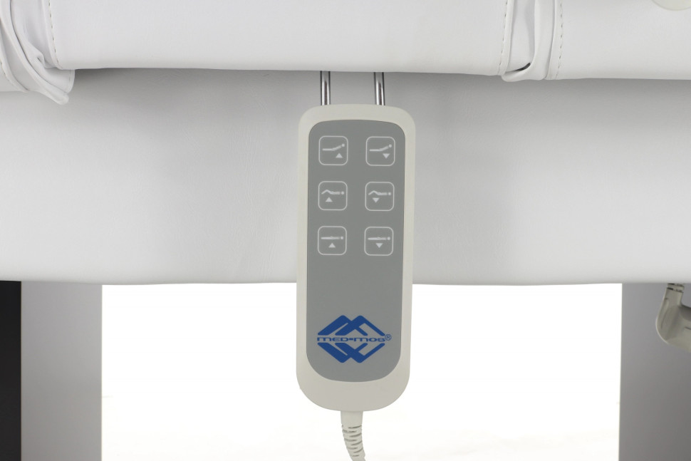 Массажный стол электрический MED-MOS ММКМ-2 (КО-156Д) белый/коричневый