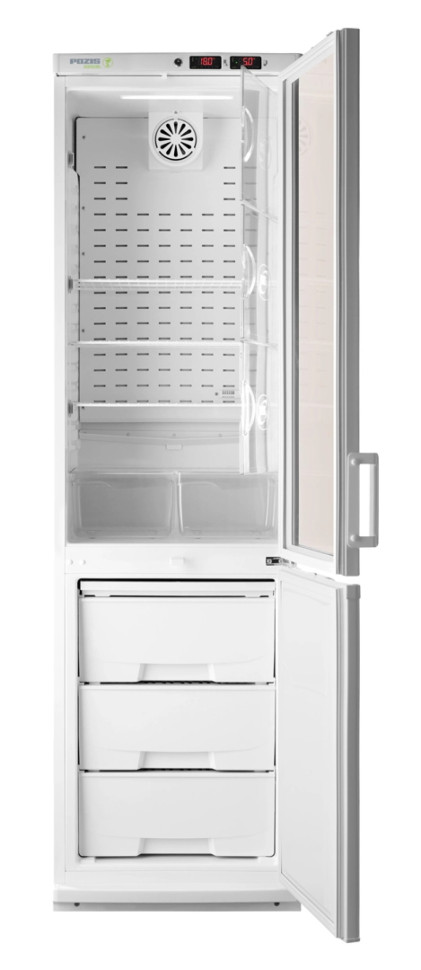 Холодильник комбинированный лабораторный ХЛ-340 "POZIS" (тонированное стекло/металл)