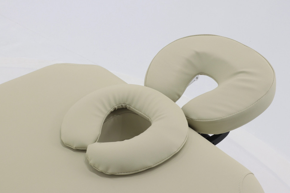 Массажный стол электрический MED-MOS ММКМ-2 (КО-156Д) светло-бежевый с основанием светлое дерево (Р)