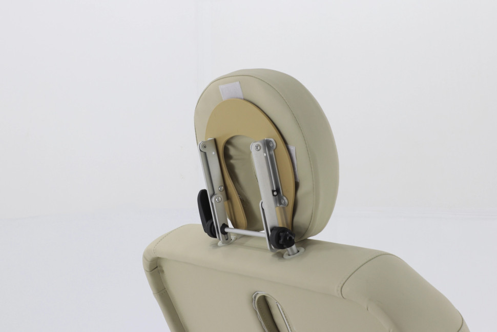 Массажный стол электрический MED-MOS ММКМ-2 (КО-156Д) светло-бежевый с основанием светлое дерево (Р)