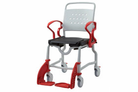 Кресло-стул с санитарным оснащением Чикаго (серый/красный)