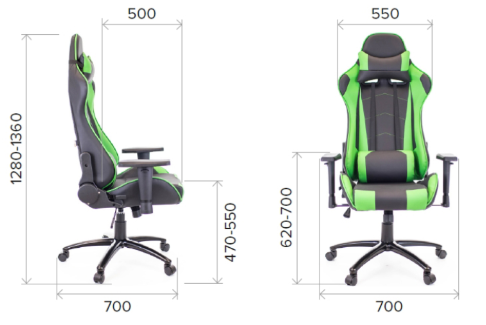 Кресло Everprof Lotus S9 Экокожа Зеленый/Черный