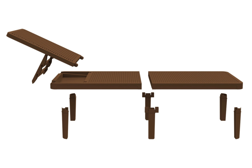 Шезлонг Tweet compact коричневый