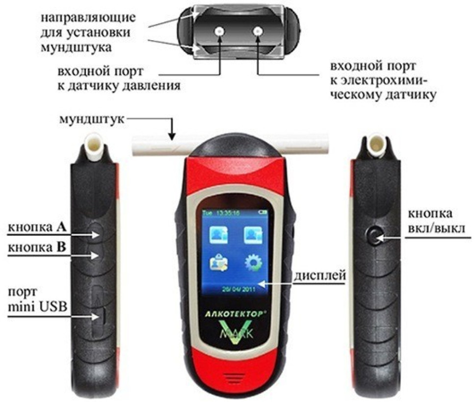 Профессиональный алкотестер Алкотектор Mark V