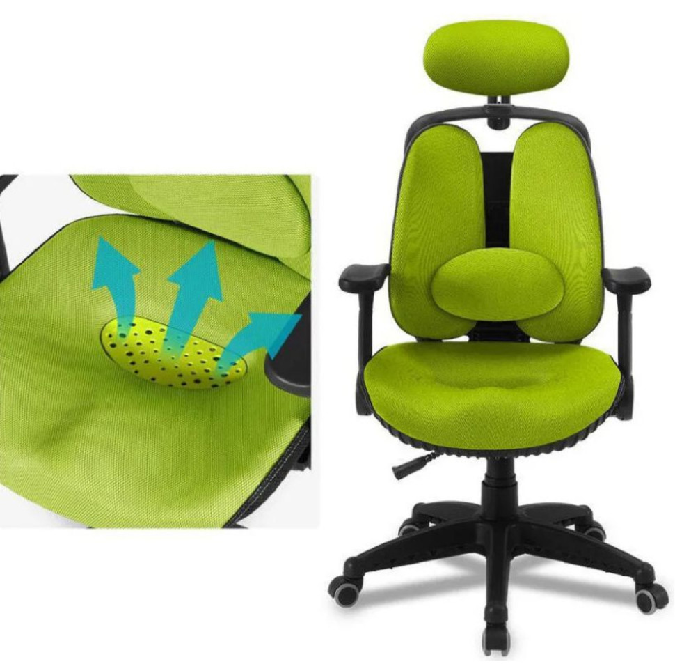 Компьютерное кресло серия Synif мод. Inno Health (SY-0901-GN) с черным каркасом