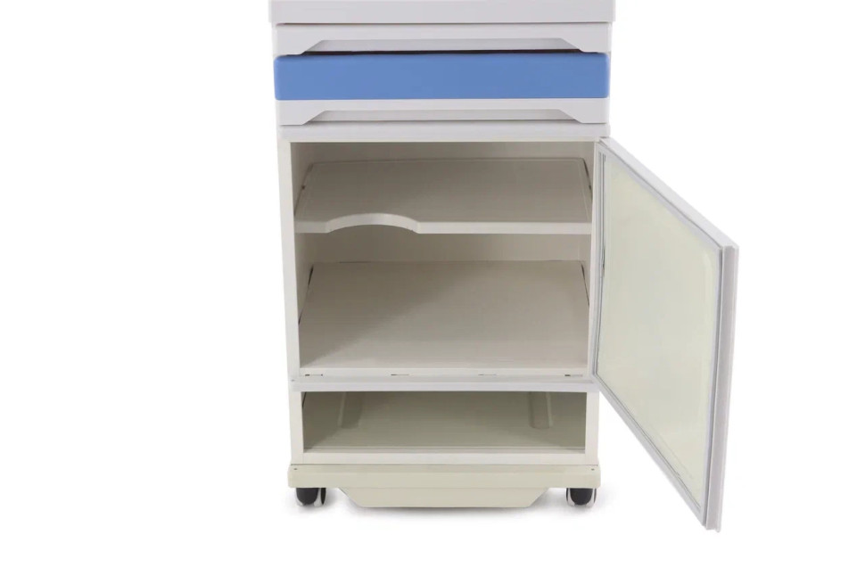 Тумбочка прикроватная MED-MOS BLZ-016 (ПТ-005Д) голубой/белый