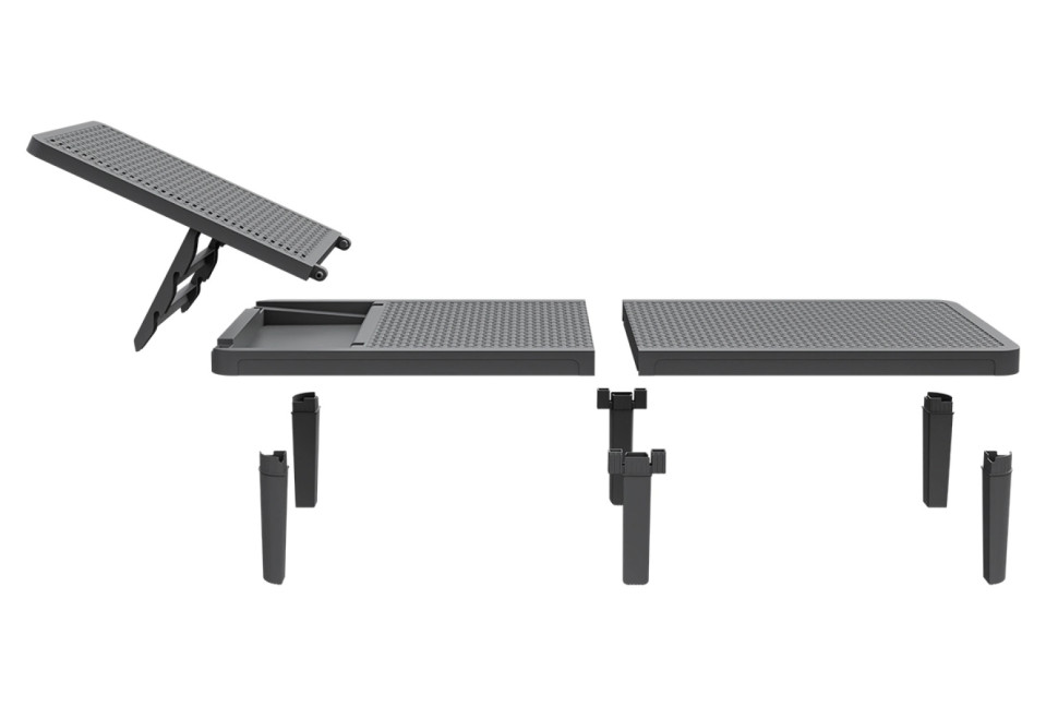 Шезлонг Tweet compact серый