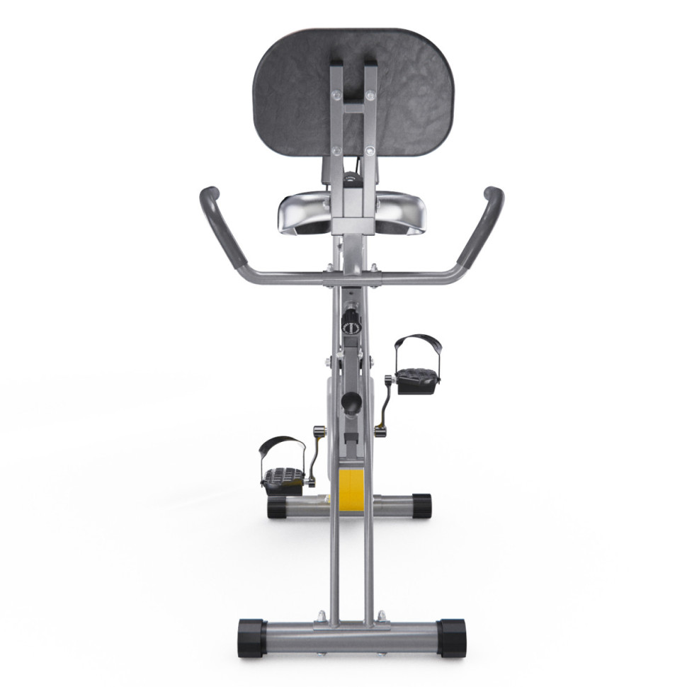 Велотренажер X-Bike DFC MBB с эспандерами, серо-желтый