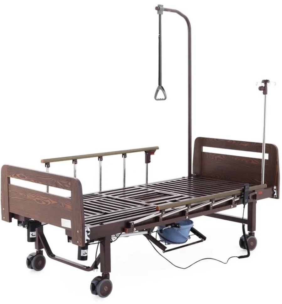 Кровать для лежачих больных электр. Мед-Мос YG-2 ЛДСП Венге с матрасом