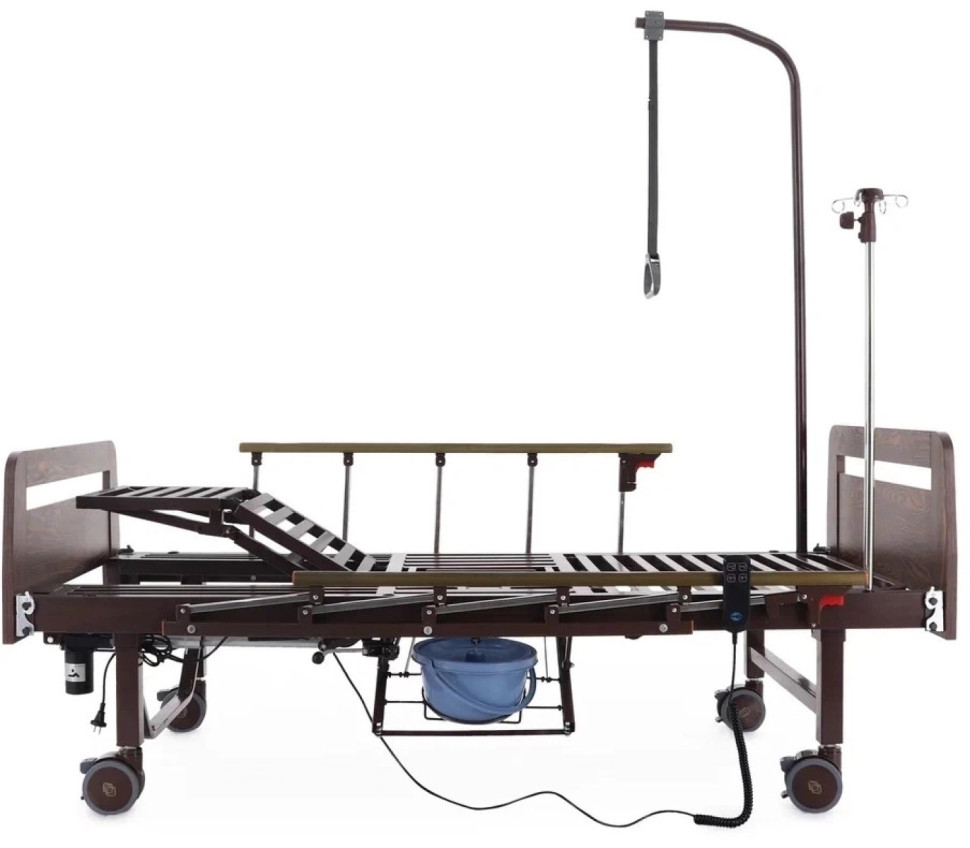 Кровать для лежачих больных электр. Мед-Мос YG-2 ЛДСП Венге с матрасом