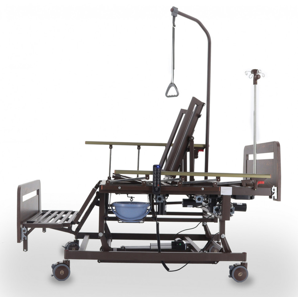 Кровать электрич. Мед-Мос DB-11А (ME-6528H-04) ЛДСП Венге (спинки с прорезью) с матрасом