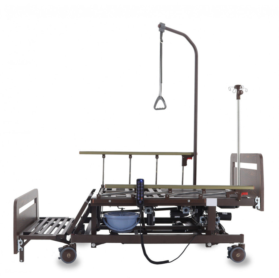 Кровать электрическая MED-MOS DB-11А (ЛДСП венге) с регулировкой высоты ложемента с матрасом