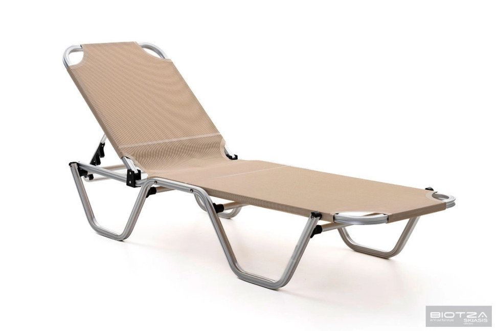 Шезлонг Dias алюминиевый, бежевый
