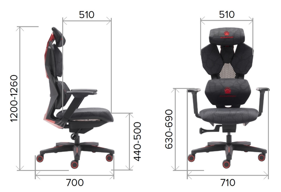 Кресло Everprof Tiger Экокожа Красный/Черный