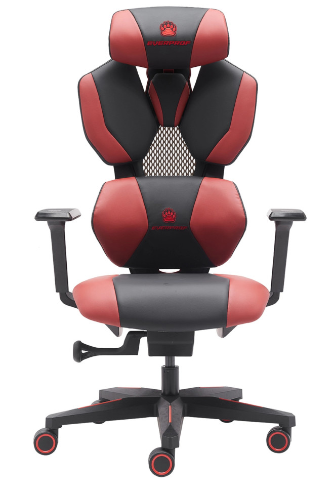 Кресло Everprof Tiger Экокожа Красный/Черный