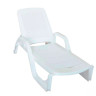 Шезлонг B:rattan NILO стопирующийся, белый