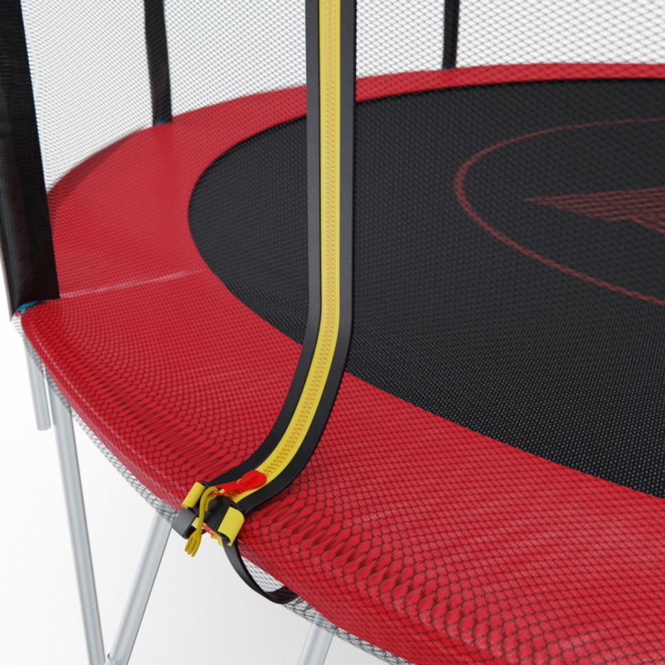 Батут с сеткой DFC PELPO 12ft с лестницей, RED