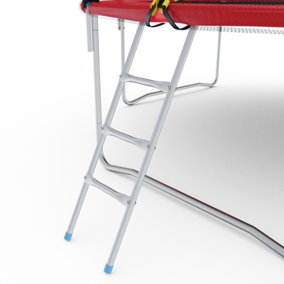 Батут с сеткой DFC PELPO 12ft с лестницей, RED
