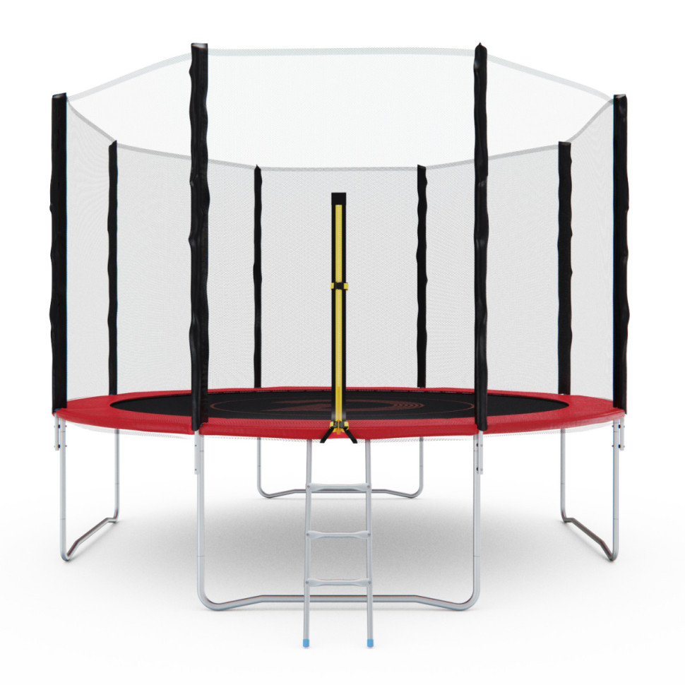 Батут с сеткой DFC PELPO 12ft с лестницей, RED